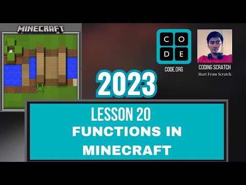 Code.org Lesson 20 Functions in Minecraft | Express Course 2023 Update