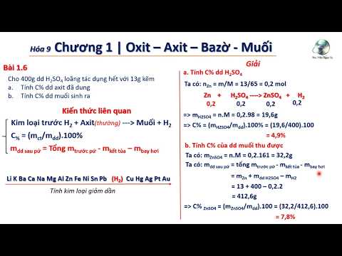 ✔ Hóa9| Giải nhanh bài toán Tính C% và Cm Thần Thánh