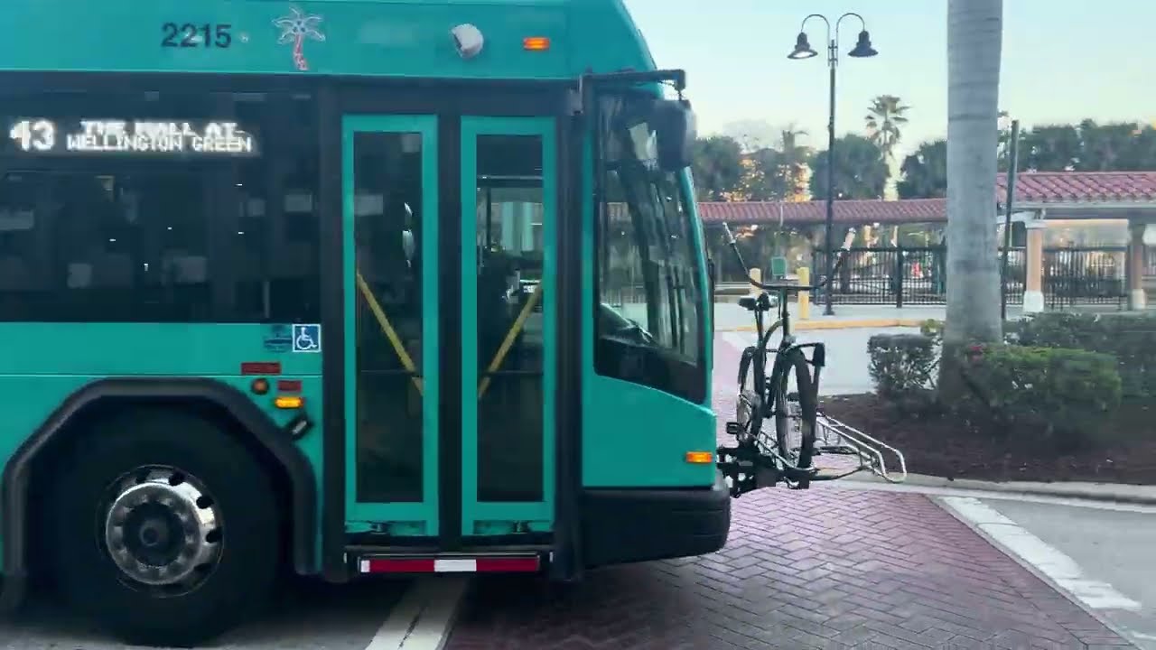 Palm Tran: 2022 40ft Gillig BRT Plus #2215 On Route 43 Leaving West Palm Beach Intermodal