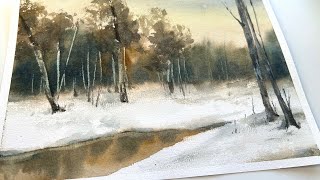 How to Paint a Winter Scene in Watercolor | 2025 Part 1