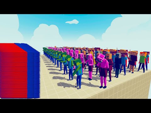 100x MINECRAFT ARMY vs EVERY GOD - Totally Accurate Battle Simulator TABS