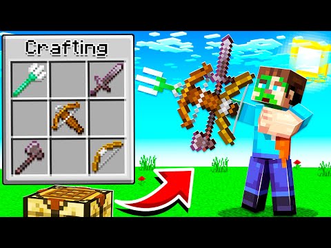 COMBINING EVERY WEAPON IN MINECRAFT! (insane)