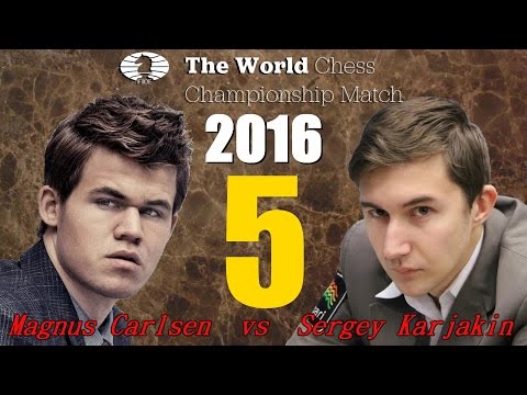 Partite Commentate di Scacchi 235 - Carlsen vs Karjakin (5) Go West! - 2016 [C54]