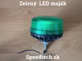 Zelený LED maják 12V / 24V - 36x LED / ECE R10 / na šroub (114x85mm) - Video Youtube