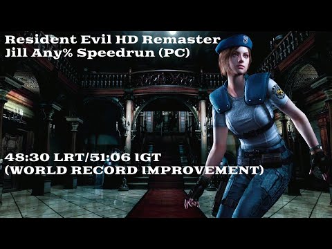 [World Record] Resident Evil HD Remaster (PC) Jill any% Speedrun 48:30 LRT/51:06 IGT