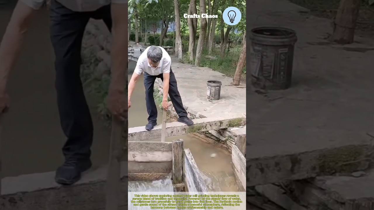 Exploring Ancient Water Mill Grinding Techniques: Peaceful times amidst the flowing water