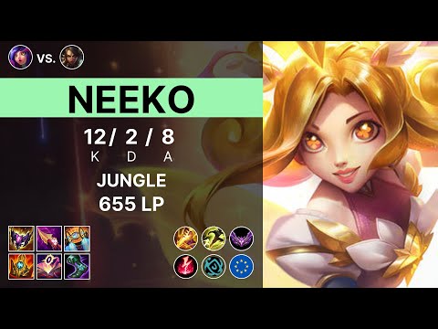 Neeko Jungle vs Nidalee - 655 LP Master - EUW 15.12
