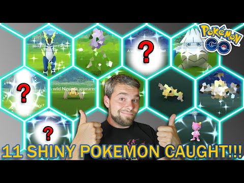 11 SHINY POKEMON CAUGHT! (Pokemon GO Genesect Event)