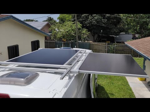 Roof rack and sliding solar panels