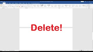 How To Delete a Page In Word