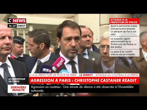 Attaque au couteau à la préfecture de police de Paris : Christophe Castaner évoque l'agresseur