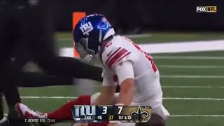 Tommy DeVito Head Injury - GIANTS vs SAINTS - 2023-24 NFL SEASON - WEEK 15