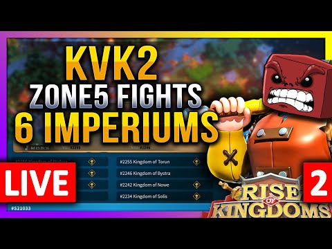 KVK2 Zone5 Fights: 🔥6 Imperiums🔥 #2 LIVE! 🔴 #S21034 - Rise of Kingdoms ROK Fleisch
