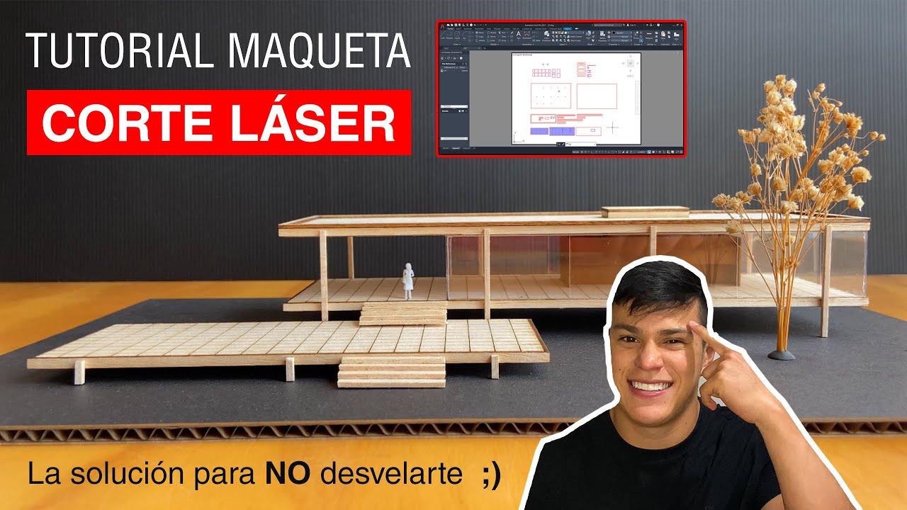 ¿Cómo hacer un archivo de corte láser Maquetas arquitectura (Casa Farnsworth - Mies van der Rohe)