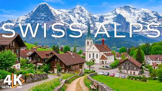 Swiss Alps 4K 🇨🇭 Majestic Mountains, Alpine Villages & Beautiful Switzerland Scenery