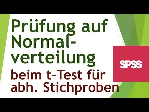 Normalverteilung der Residuen - t-Test mit abhängigen Stichproben testen - Daten analysierien SPSS