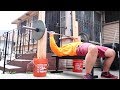 Homemade DIY Squat Rack and Bench Rack! Home Gym Chest and Shoulder Workouts