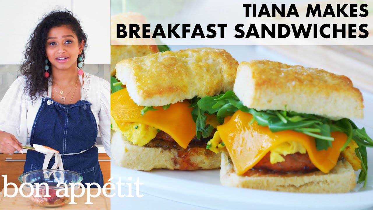 Tiana Makes the Ultimate Breakfast Sandwich From the Home Kitchen Bon App tit