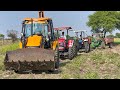 JCB 3dx and New Swaraj 855 Fe 5 Star First Time Work| New Holland 3630 loading mud 4x4