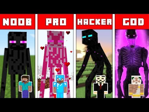 Minecraft Battle: ENDERMAN MUTANT CHALLENGE - NOOB vs PRO vs HACKER vs GOD in Minecraft Animation