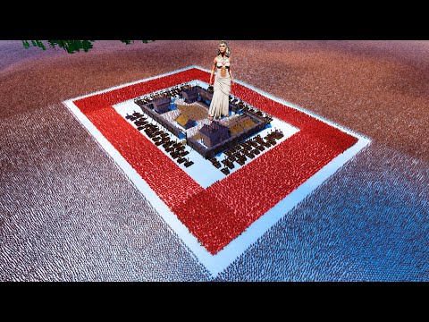 15,000 ROMAN GENERAL & CATAPULT & ARCHER protect CLEOPATRA from 1,000,000 ZOMBIE | UEBS 2