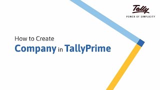 How to Create a Company in TallyPrime
