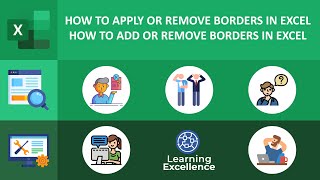 How to Apply or Remove Borders in Excel || How To Add Or Remove Borders in Excel