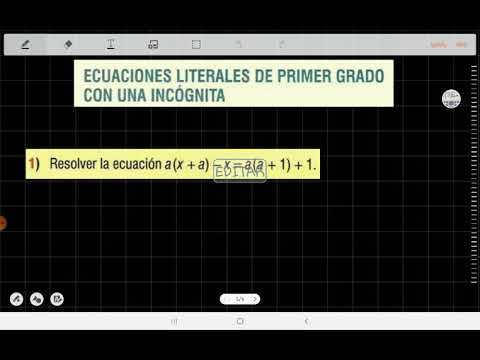 Ecuaciones literales de primer grado con una incógnita