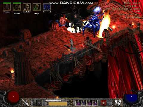 Diablo 2 HC Summon Necromancer with Godly Gear Perma Stunlock Vs Baal