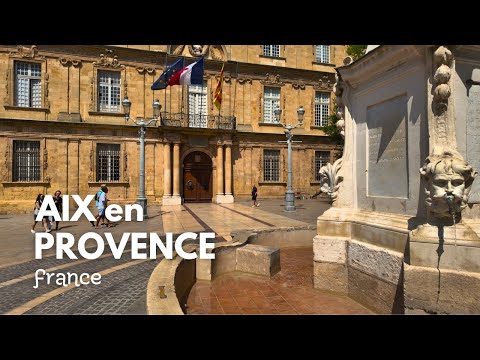 AIX EN PROVENCE, THE FAMOUS FRENCH CITY OF 1000 FOUNTAINS | WALKING TOUR 4K