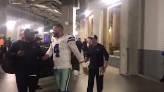 Watch Dallas Cowboys players celebrate a huge win over Atlanta Falcons