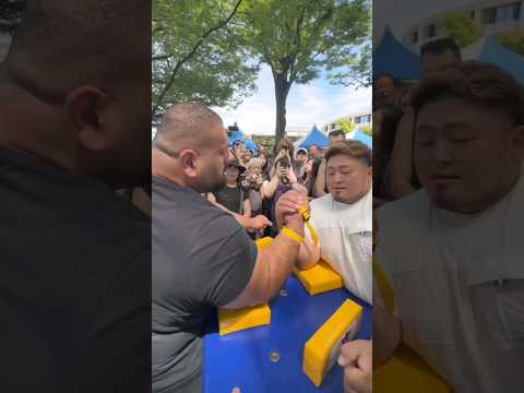 Levan witnessed the Japanese Armwrestling spirit!!!! #eastvswest #armwrestling #levansaginashvili