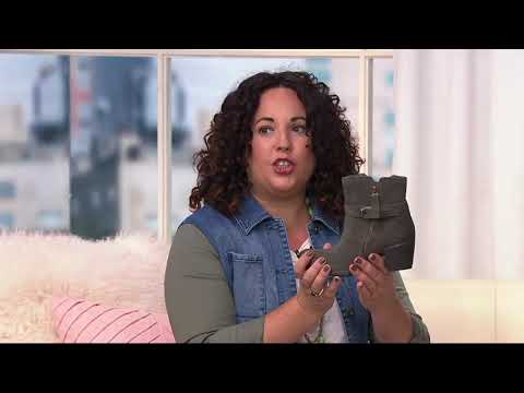 Earth Origins Suede Water Repellent Ankle Boots - Tori on QVC