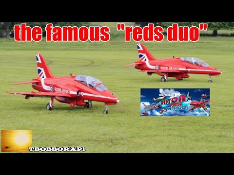 MASSIVE 1/3 SCALE RC RED ARROWS BAE HAWKS "REDS DUO" DISPLAY - BISHOPS AT WESTON PARK - 2019