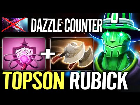 How Topson Rubick plays Against this Dazzle Most Broken Hero 7.34 patch - Dota 2 Pro