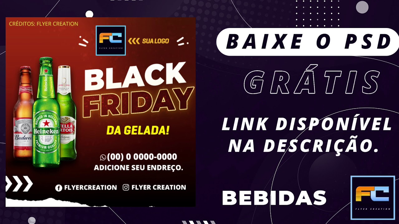 PSD GRÁTIS: Post De Bebidas para Redes Sociais