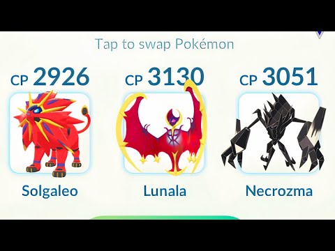 Using Necrozma, Solgaleo & Lunala Light Trio Battle in #pokemongo