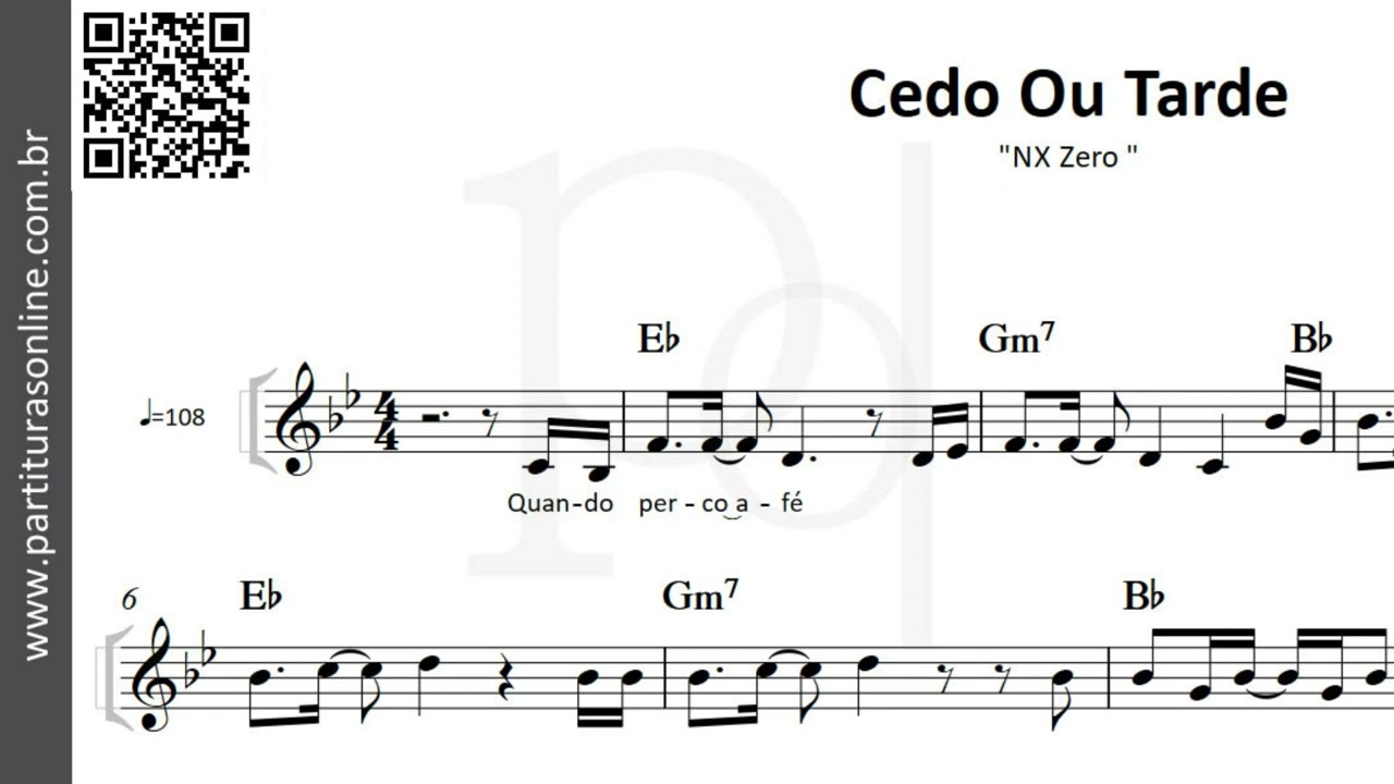 Cedo Ou Tarde • NX Zero - Partituras Online