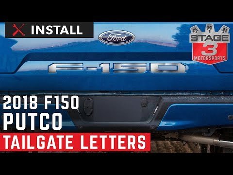 2018 F150 Putco Black Platinum Stainless Steel Tailgate Letters Install