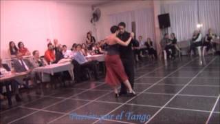 LUCIANA ARREGUI y ANDRES LAZA MORENO Bailando el tango AMARRAS en FLOREAL MILONGA