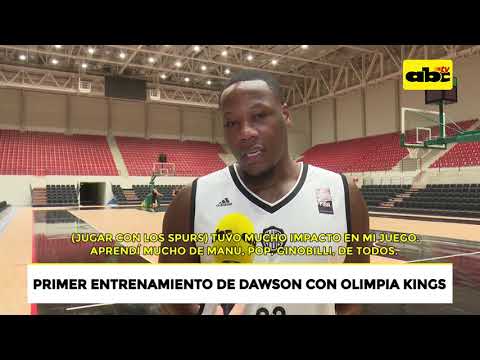 Polideportivo: Eric Dawson durante su primer entrenamiento con Olimpia Kings