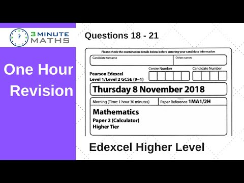 Revise Edexcel Maths Higher Paper 2 Q18 - 21 November 2018