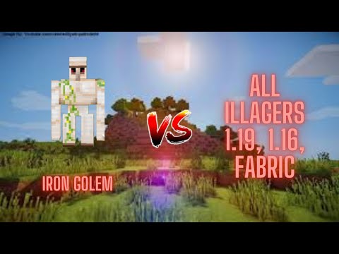 Iron Golem Vs. All Illagers (1.19.2, 1.16.5, and Fabric)