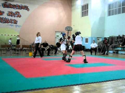 Joanna Radzięda vs Dominika Ziemnicka, finał -50 kg, Puchar Polski Kick Light, Kobyłka 2011