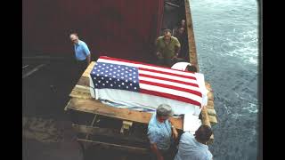 US Merchant Marine Ship 1976 Burial at Sea & Rescue at Sea of Chinese or Taiwanese Fishermen US Navy