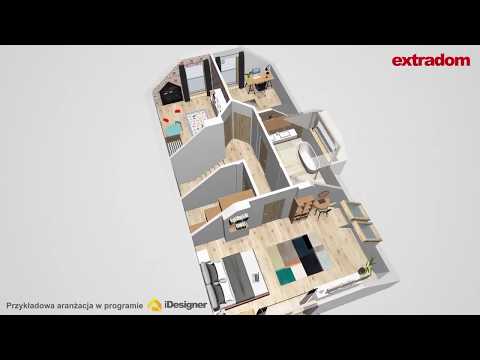 Projekt domu na wąską działkę - Dom przy Kolorowej KRK1007 - 100-150 m² - spacer 3D