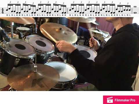 Drum fill tutorial - 16th note triplets