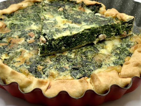 QUICHE CON RICOTTA, SPINACI, PANCETTA E MOZZARELLA - Ricetta torta salata saporita e morbida!