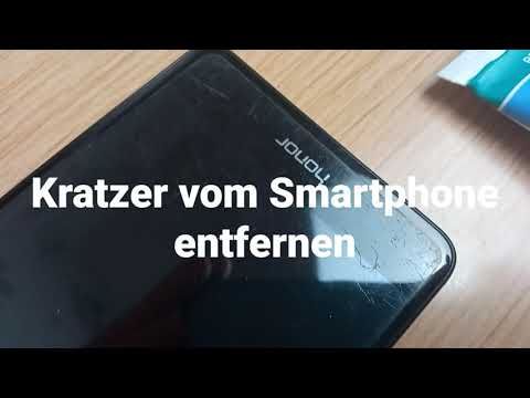 Kratzer vom Handydisplay entfernen mit Politur, Backpulver und Zahnpasta
