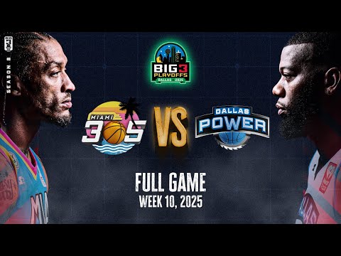 PLAYOFF MICHAEL BEASLEY VS. GLEN RICE JR. AND POWER | Week 10 Game 2 | Miami 305 vs. Dallas Power